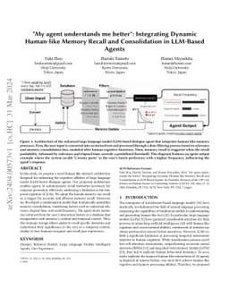 "My agent understands me better": Integrating Dynamic Human-like Memory
  Recall and Consolidation in LLM-Based Agents