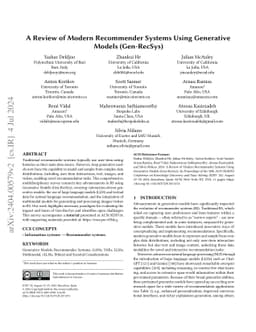 A Review of Modern Recommender Systems Using Generative Models
  (Gen-RecSys)
