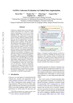 CoUDA: Coherence Evaluation via Unified Data Augmentation