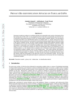 Privacy Re-identification Attacks on Tabular GANs
