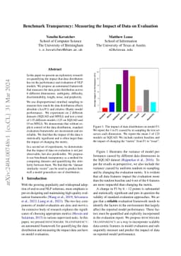 Benchmark Transparency: Measuring the Impact of Data on Evaluation