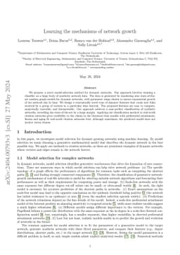 Learning the mechanisms of network growth