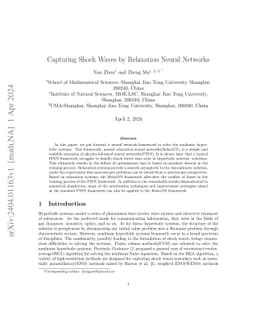 Capturing Shock Waves by Relaxation Neural Networks