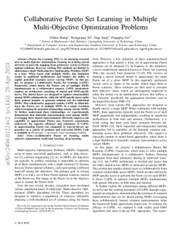Collaborative Pareto Set Learning in Multiple Multi-Objective Optimization Problems