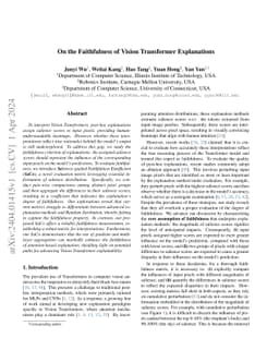 On the Faithfulness of Vision Transformer Explanations