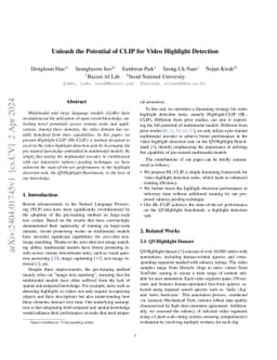 Unleash the Potential of CLIP for Video Highlight Detection