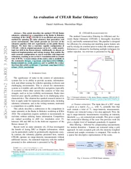 An evaluation of CFEAR Radar Odometry