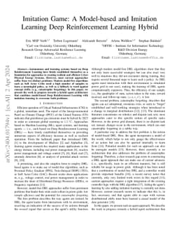 Imitation Game: A Model-based and Imitation Learning Deep Reinforcement
  Learning Hybrid