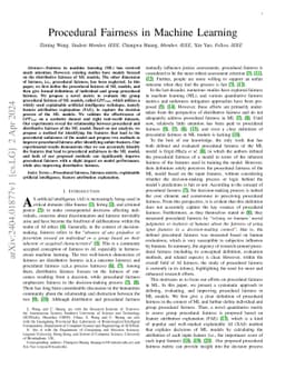 Procedural Fairness in Machine Learning
