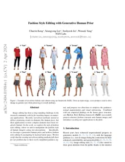 Fashion Style Editing with Generative Human Prior