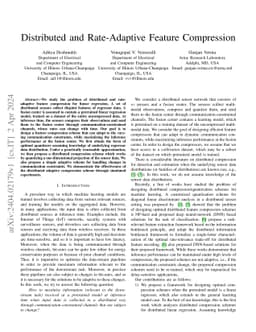 Distributed and Rate-Adaptive Feature Compression