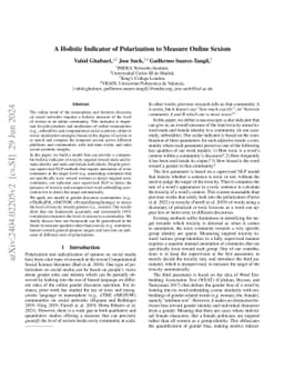 A Holistic Indicator of Polarization to Measure Online Sexism