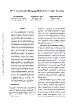 $\texttt{LM}^\texttt{2}$: A Simple Society of Language Models Solves
  Complex Reasoning