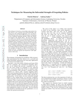 Techniques for Measuring the Inferential Strength of Forgetting Policies