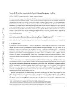 Towards detecting unanticipated bias in Large Language Models