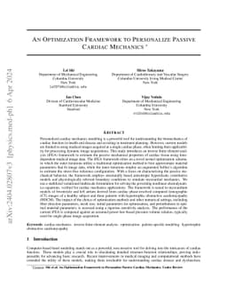 An Optimization Framework to Personalize Passive Cardiac Mechanics