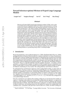 Toward Inference-optimal Mixture-of-Expert Large Language Models