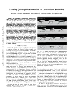 Learning Quadrupedal Locomotion via Differentiable Simulation