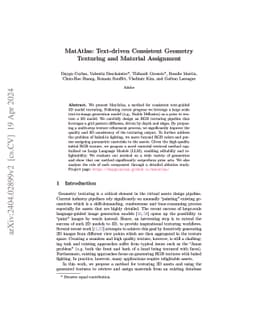 MatAtlas: Text-driven Consistent Geometry Texturing and Material
  Assignment