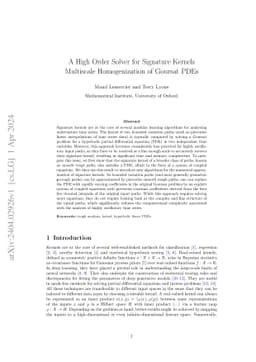 A High Order Solver for Signature Kernels