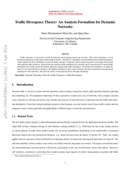Traffic Divergence Theory: An Analysis Formalism for Dynamic Networks