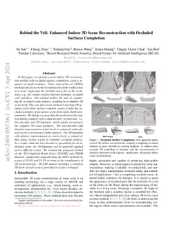 Behind the Veil: Enhanced Indoor 3D Scene Reconstruction with Occluded
  Surfaces Completion