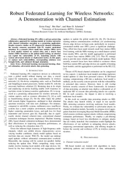 Robust Federated Learning for Wireless Networks: A Demonstration with
  Channel Estimation