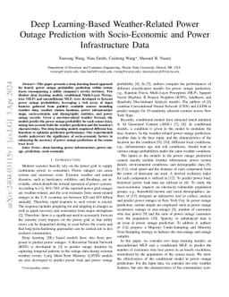 Deep Learning-Based Weather-Related Power Outage Prediction with
  Socio-Economic and Power Infrastructure Data