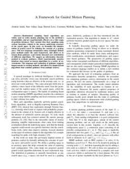 A Framework for Guided Motion Planning
