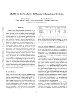 AdaBM: On-the-Fly Adaptive Bit Mapping for Image Super-Resolution