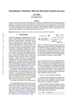 Schroedinger's Threshold: When the AUC doesn't predict Accuracy