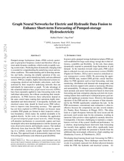 Graph Neural Networks for Electric and Hydraulic Data Fusion to Enhance
  Short-term Forecasting of Pumped-storage Hydroelectricity