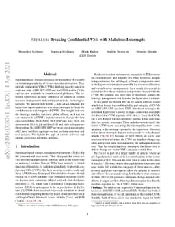 Heckler: Breaking Confidential VMs with Malicious Interrupts