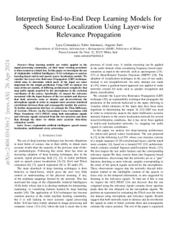 Interpreting End-to-End Deep Learning Models for Speech Source
  Localization Using Layer-wise Relevance Propagation