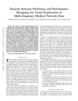 Tensions between Preference and Performance: Designing for Visual
  Exploration of Multi-frequency Medical Network Data
