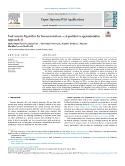 Fast Genetic Algorithm for feature selection -- A qualitative
  approximation approach