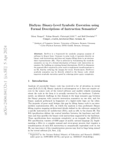 Accurate and Extensible Symbolic Execution of Binary Code based on Formal ISA Semantics