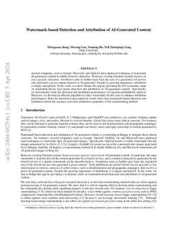 Watermark-based Detection and Attribution of AI-Generated Content