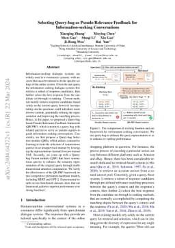 Selecting Query-bag as Pseudo Relevance Feedback for Information-seeking
  Conversations