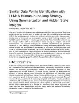 Similar Data Points Identification with LLM: A Human-in-the-loop
  Strategy Using Summarization and Hidden State Insights
