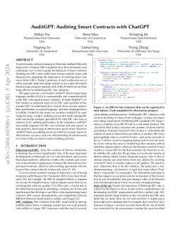 AuditGPT: Auditing Smart Contracts with ChatGPT