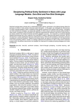 Deciphering Political Entity Sentiment in News with Large Language
  Models: Zero-Shot and Few-Shot Strategies