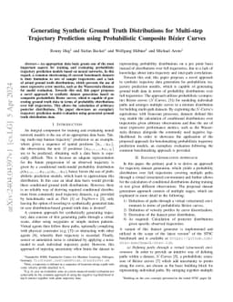 Generating Synthetic Ground Truth Distributions for Multi-step
  Trajectory Prediction using Probabilistic Composite Bézier Curves