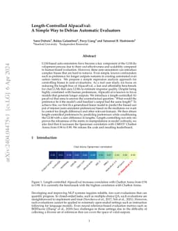 Length-Controlled AlpacaEval: A Simple Way to Debias Automatic Evaluators
