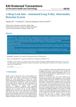 A Deep Look Into -- Automated Lung X-Ray Abnormality Detection System