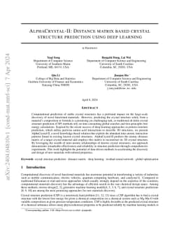 AlphaCrystal-II: Distance matrix based crystal structure prediction
  using deep learning