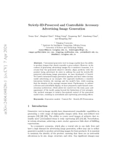 Strictly-ID-Preserved and Controllable Accessory Advertising Image
  Generation