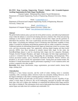 DL-EWF: Deep Learning Empowering Women's Fashion with
  Grounded-Segment-Anything Segmentation for Body Shape Classification
