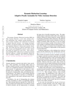 Dynamic Distinction Learning: Adaptive Pseudo Anomalies for Video
  Anomaly Detection