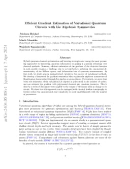 Efficient Gradient Estimation of Variational Quantum Circuits with Lie
  Algebraic Symmetries